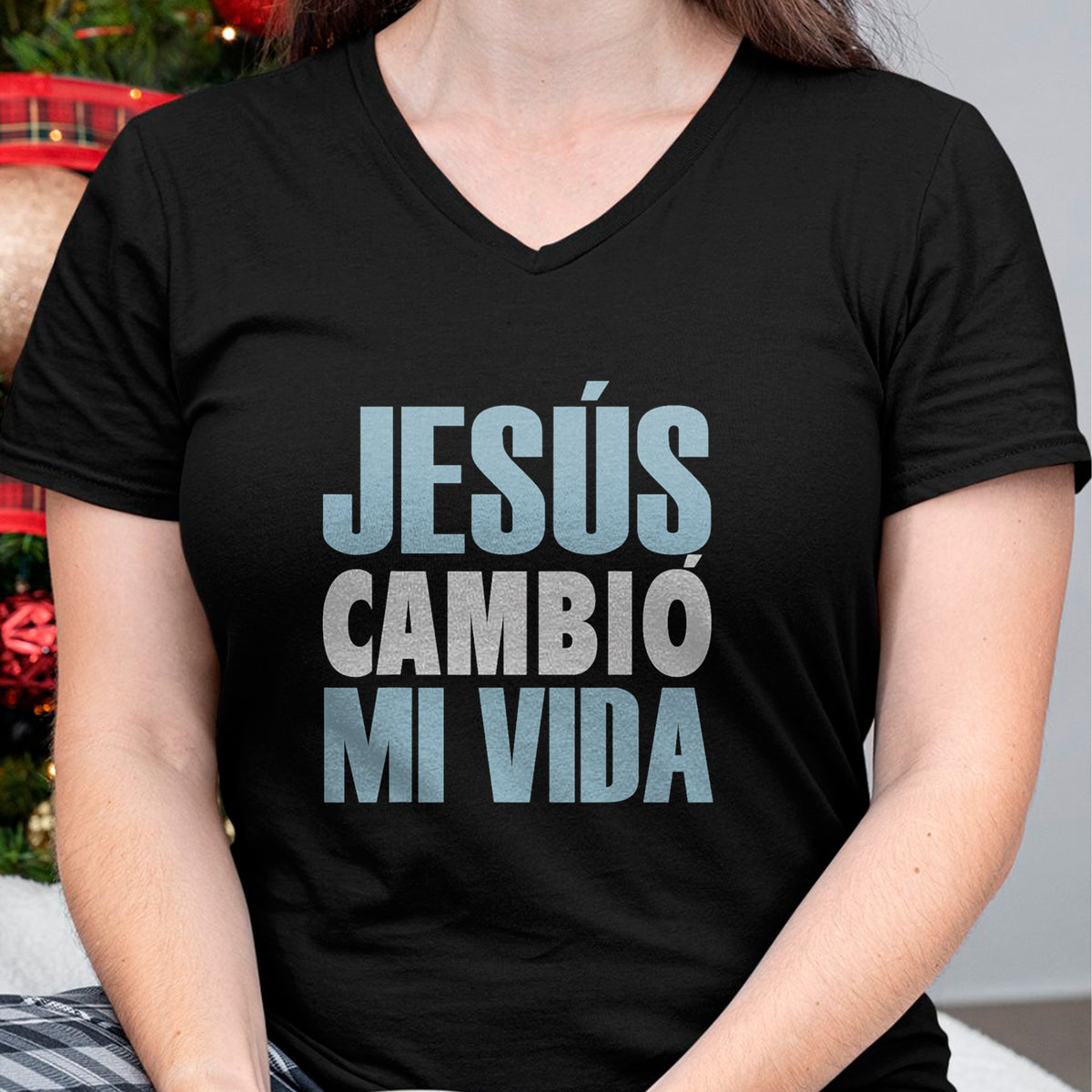 Christian Tee, Christian Faith Unisex T-Shirt/Hoodie/Sweatshirt HLT00 - Jesus Cambio Mi Vida, Spanish Shirt, Spanish Christian Shirt T-Shirt