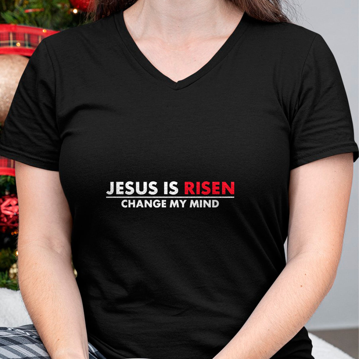 Christian Tee, Christian Faith Unisex T-Shirt/Hoodie/Sweatshirt HLT00 - Jesus Is Risen Change My Mind Christian T-Shirt