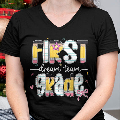 Best Student Shirt, Funny Back To School UnisexT-Shirt/Hoodie/Sweatshirt HLT00 - 1st Grade Dream Team Back to School Teacher Student Kids T-Shirt, Men, Black, 3X-Large