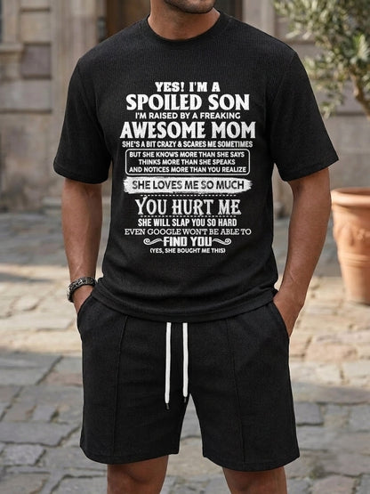 virgo00 - YES! I'M A SPOILED SON I'M RAISED BY A FREAKING AWESOME MOM - Birthday Gift From Mom / Woman A09-739