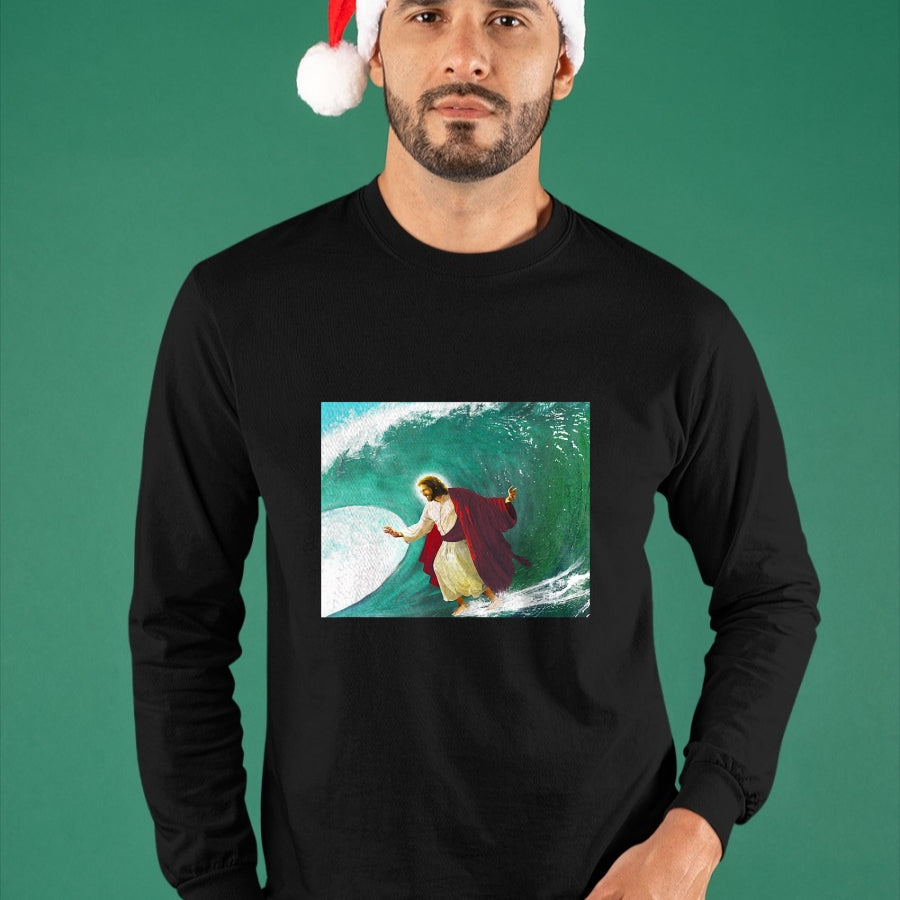 Christian Tee, Christian Faith Unisex T-Shirt/Hoodie/Sweatshirt HLT00 - Jesus Walking On Water Evangelical Christian Gift T-Shirt
