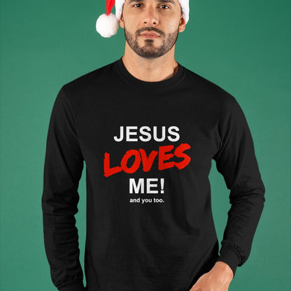 Christian Tee, Christian Faith Unisex T-Shirt/Hoodie/Sweatshirt HLT00 - Jesus Loves Me - And You Too For Faith Christian Religion T-Shirt (1)