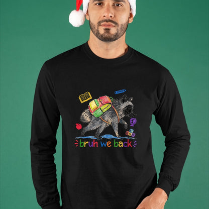 Best Student Shirt, Funny Back To School UnisexT-Shirt/Hoodie/Sweatshirt HLT00 - Bruh We Back Funny Jimothy Raccoon Back to School T-Shirt