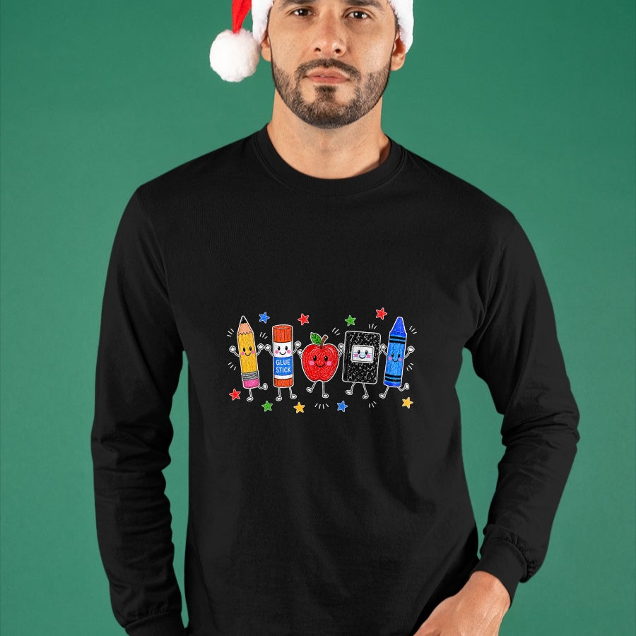 Best Student Shirt, Funny Back To School UnisexT-Shirt/Hoodie/Sweatshirt HLT00 - Back to School Cute Pencil Crayon Apple Teacher Boy Girl Kid T-Shirt