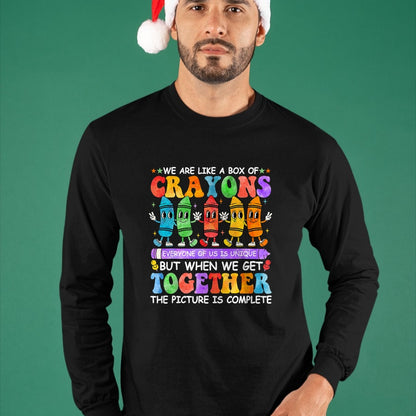 Best Student Shirt, Funny Back To School UnisexT-Shirt/Hoodie/Sweatshirt HLT00 - Funny Teacher We are Like A Box of Crayons Back to School T-Shirt