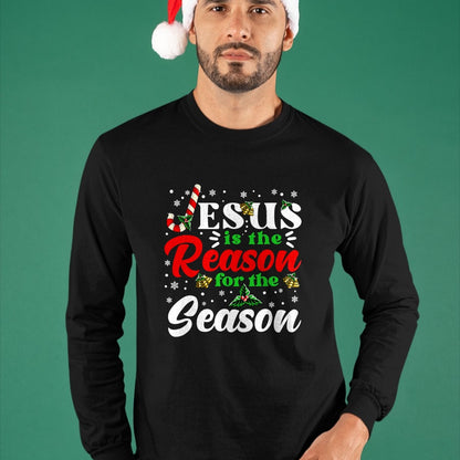 Christian Tee, Christian Faith Unisex T-Shirt/Hoodie/Sweatshirt HLT00 - Jesus Is The Reason For The Season Christmas X Mas Christian T-Shirt