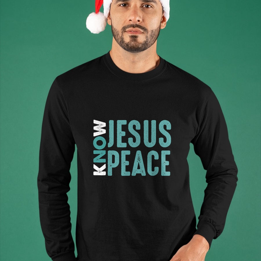 Christian Tee, Christian Faith Unisex T-Shirt/Hoodie/Sweatshirt HLT00 - Jesus Christian Bible Verse Scripture Know Jesus Know Peace T-Shirt