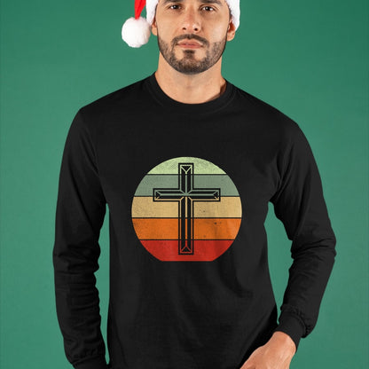 Christian Tee, Christian Faith Unisex T-Shirt/Hoodie/Sweatshirt HLT00 - Jesus Retro Cross Christ God Faith Religious Christian Gift T-Shirt