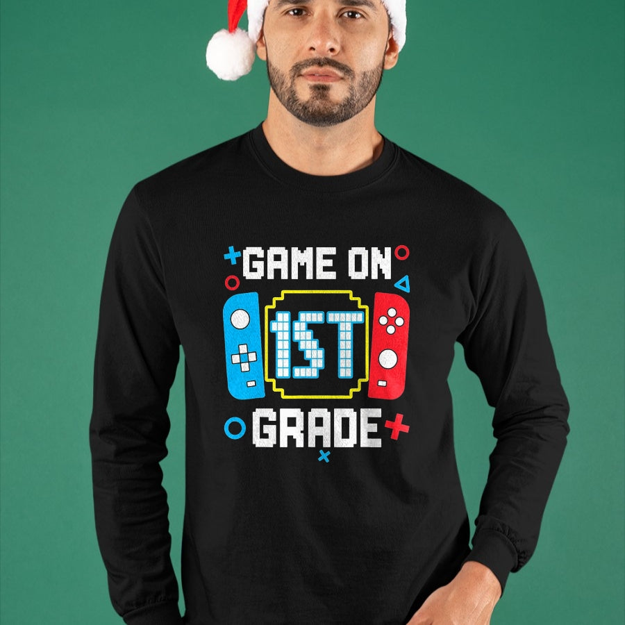 Best Student Shirt, Funny Back To School UnisexT-Shirt/Hoodie/Sweatshirt HLT00 - 1st Grade for Boys Back to School First Day of First Grade T-Shirt, Men, Black, 3X-Large