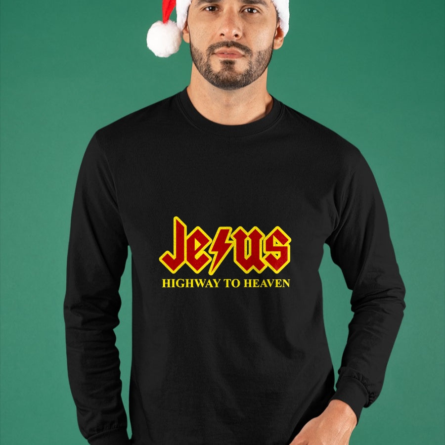 Christian Tee, Christian Faith Unisex T-Shirt/Hoodie/Sweatshirt HLT00 - Jesus Highway To Heaven Funny Christian T-Shirt
