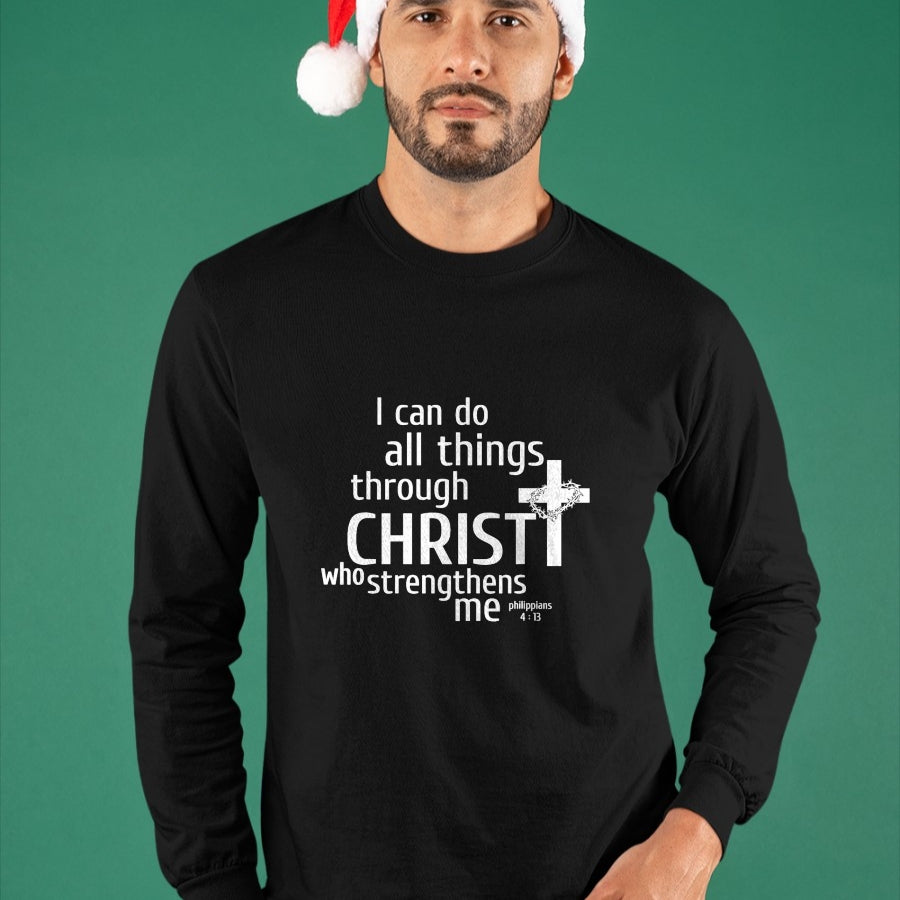 Christian Tee, Christian Faith Unisex T-Shirt/Hoodie/Sweatshirt HLT00 - I Can Do All Things Through Christ - Christian Gift T-Shirt T-Shirt