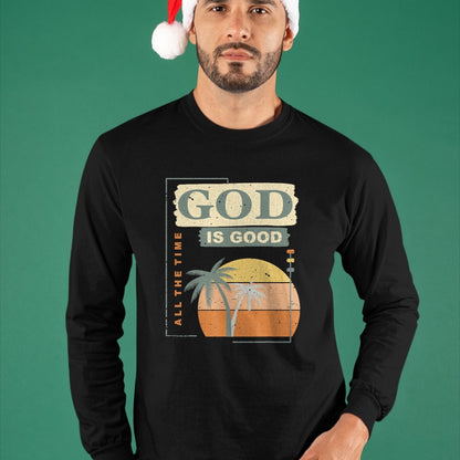 Christian Tee, Christian Faith Unisex T-Shirt/Hoodie/Sweatshirt HLT00 - Cool Retro Christian Saying T Shirt God Is Good All The Time T-Shirt
