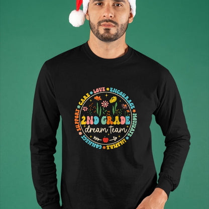 Best Student Shirt, Funny Back To School UnisexT-Shirt/Hoodie/Sweatshirt HLT00 - 2nd Grade Dream Team Back to School Teacher Care Love Floral T-Shirt