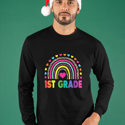 Best Student Shirt, Funny Back To School UnisexT-Shirt/Hoodie/Sweatshirt HLT00 - First Grade Rainbow Girls Boys Teacher Team 1st Grade Squad T-Shirt