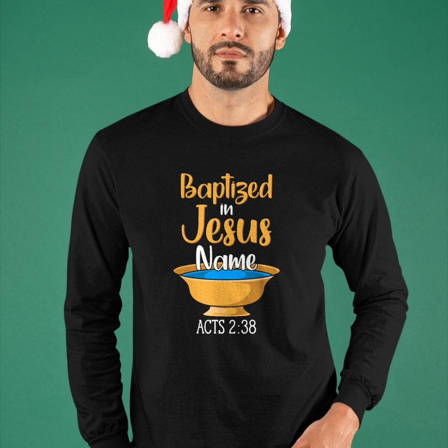 Christian Tee, Christian Faith Unisex T-Shirt/Hoodie/Sweatshirt HLT00 - CHRISTIAN BAPTISM Baptized in Christ Acts 238 T-Shirt