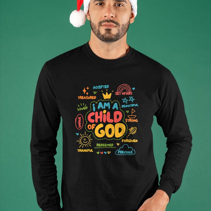 Christian Tee, Christian Faith Unisex T-Shirt/Hoodie/Sweatshirt HLT00 - I am a Child of God Christian Retro Jesus Faith Design Gifts T-Shirt
