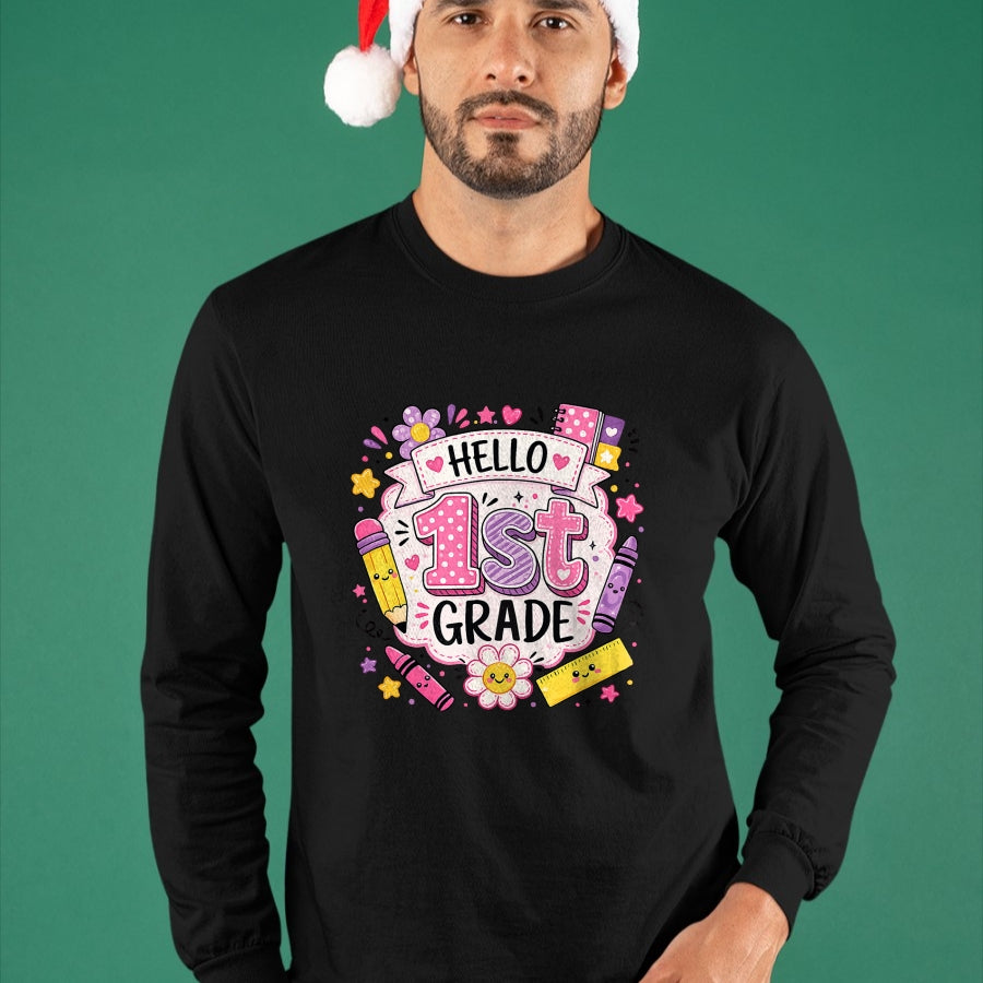 Best Student Shirt, Funny Back To School UnisexT-Shirt/Hoodie/Sweatshirt HLT00 - First Grade Girls Back to School Cute First Day Student T-Shirt