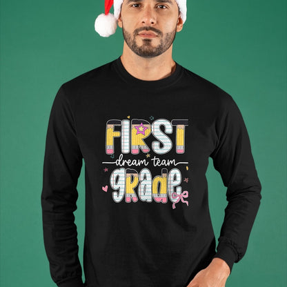 Best Student Shirt, Funny Back To School UnisexT-Shirt/Hoodie/Sweatshirt HLT00 - 1st Grade Dream Team Back to School Teacher Student Kids T-Shirt, Men, Black, 3X-Large