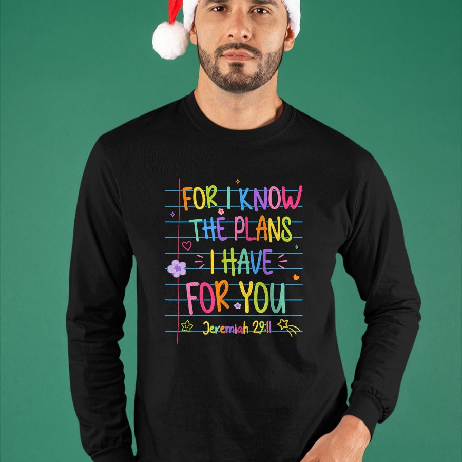 Best Student Shirt, Funny Back To School UnisexT-Shirt/Hoodie/Sweatshirt HLT00 - for I Know The Plans I Have for You Christian Back to School T-Shirt (1)
