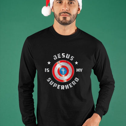 Christian Tee, Christian Faith Unisex T-Shirt/Hoodie/Sweatshirt HLT00 - Jesus is My Superhero Fun Christian Religious T-Shirt