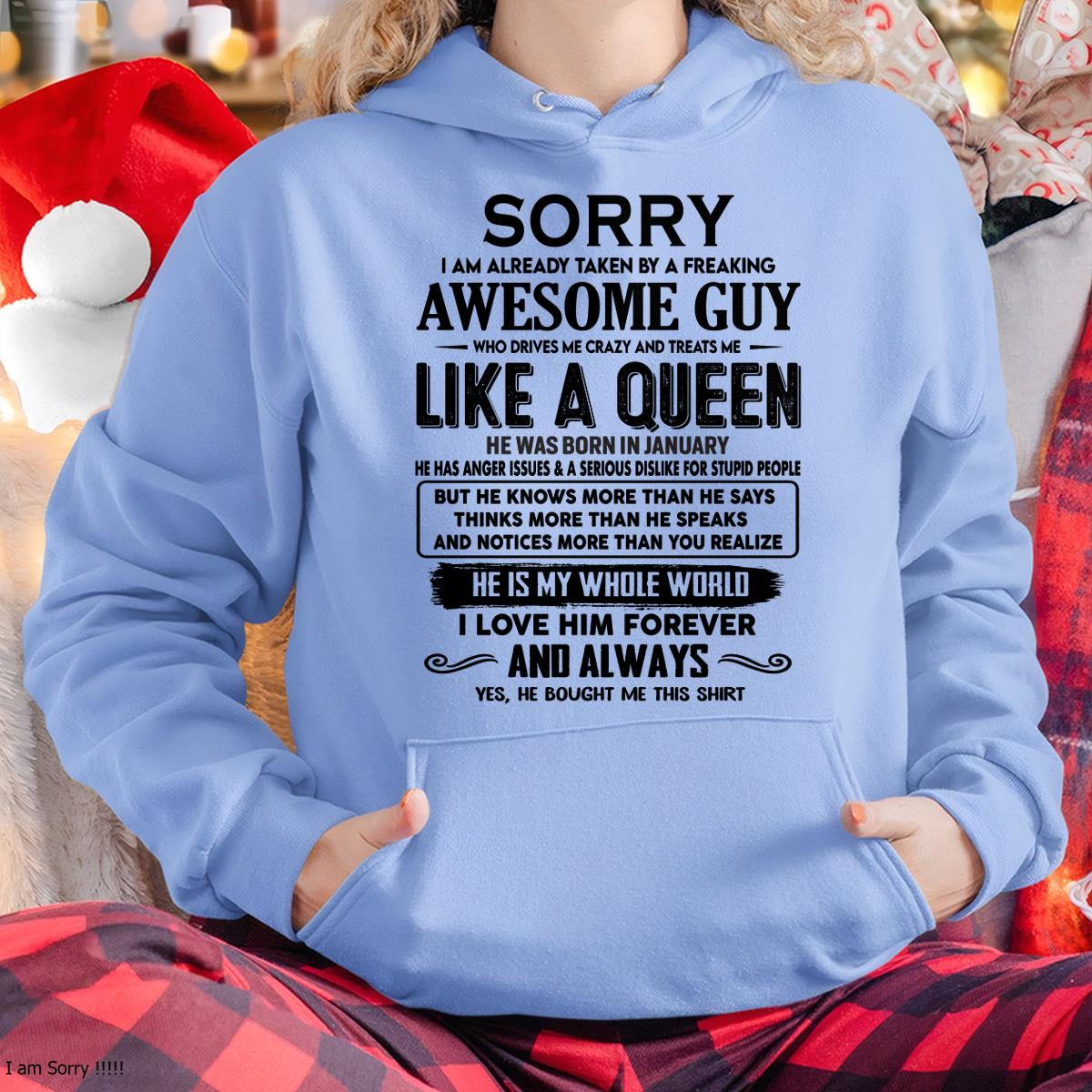 January - Sorry I am already taken by a freaking awesome guy - Gift for Wife From Husband - Virgo01 (SKU-SRG-01)