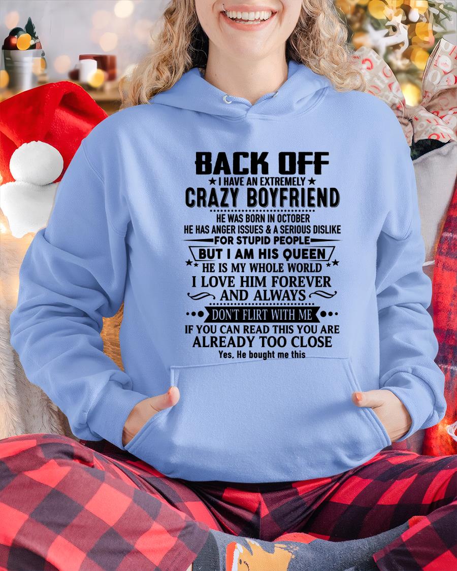 October - Back Off I Have An Extremely Crazy Boyfriend - Gift For Wife From Husband - Virgo10 (SKUT-BACKOFF-10)