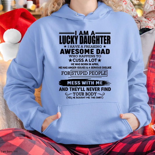 April - I'm Lucky Daughter - Gift for Daughter from Dad - Virgo04 (SKU-T1406DD-04)