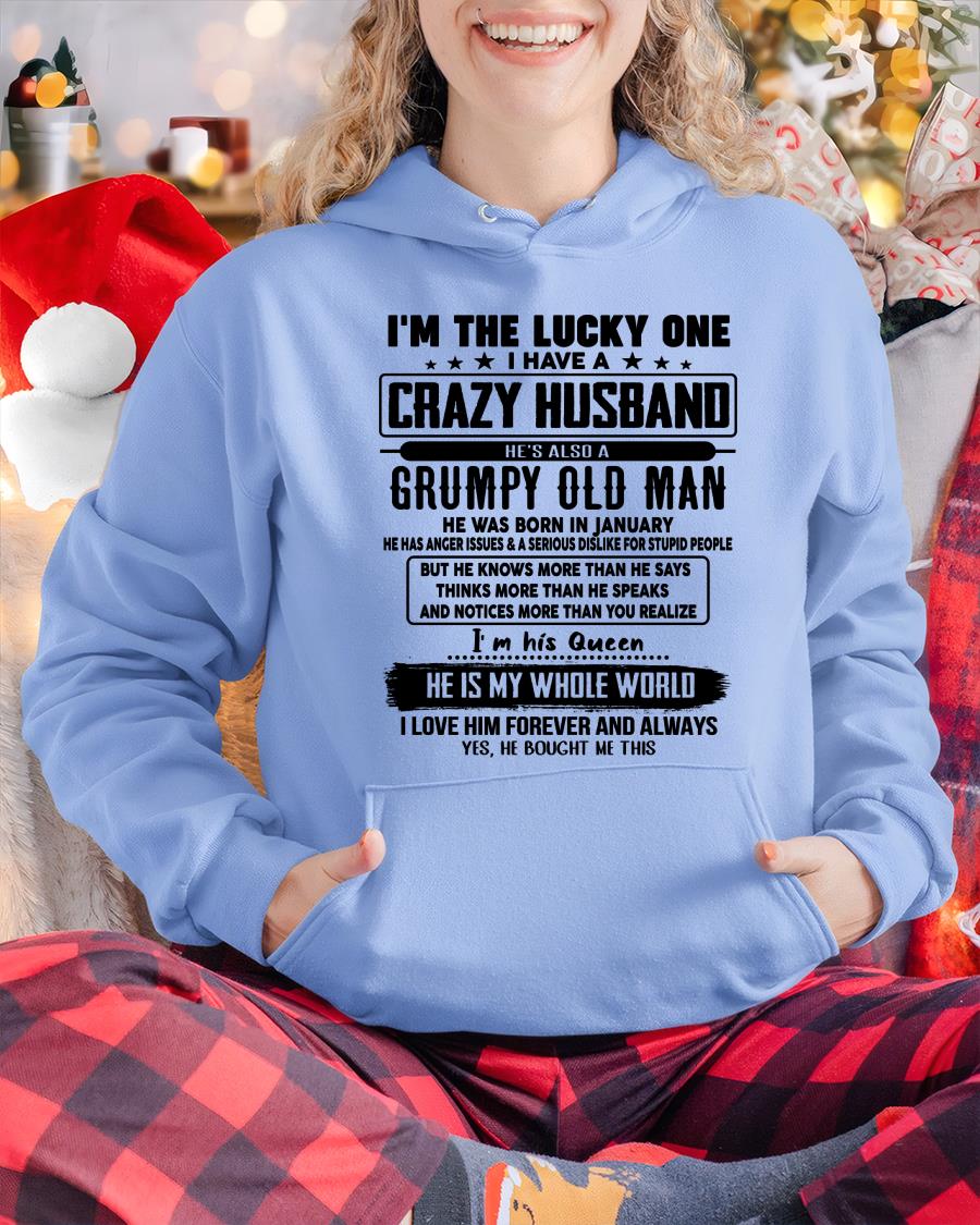 January - I am Lucky One I Have A Crazy Husband - Gift for Wife From Husband - Virgo01 (SKUT-LUCKYONE-01)