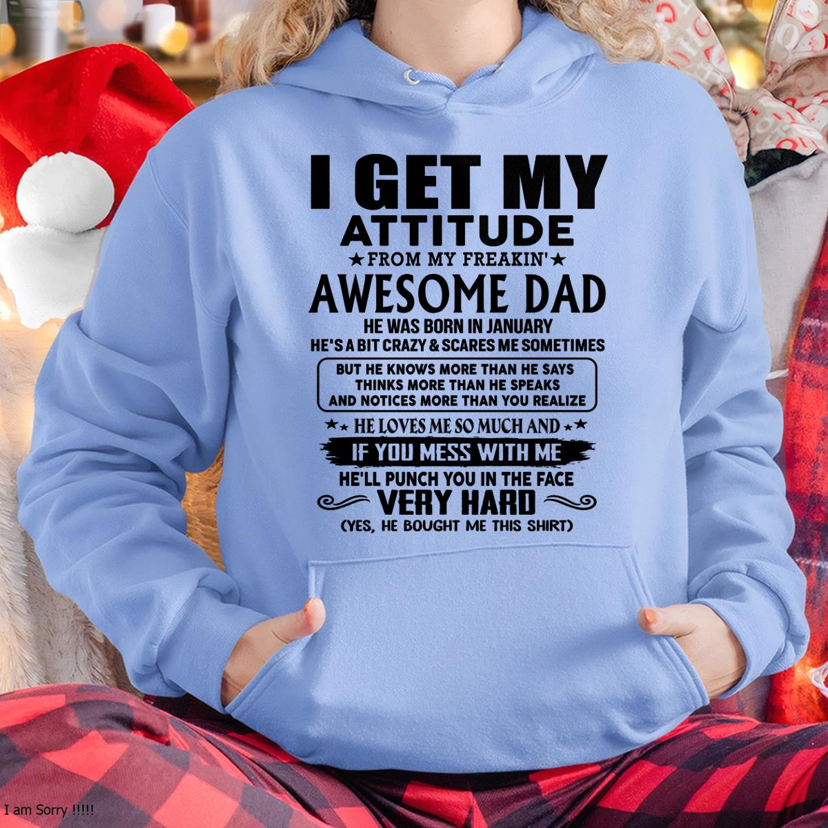 January - Thanks Dad - I GET MY ATTITUDE FROM MY FREAKIN' AWESOME DAD - Gift for Son and Daughter From Dad - Virgo01 (SKU-TDD-CU-01)