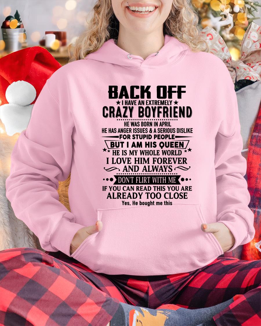 April - Back Off I Have An Extremely Crazy Boyfriend - Gift for Wife From Husband Virgo04 (SKUT-BACKOFF-04)