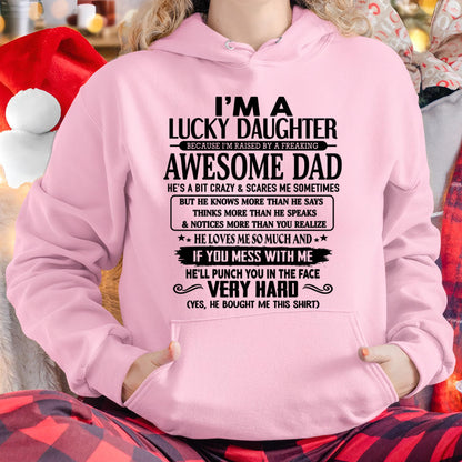 I'm Lucky Daughter - Gift for Daughter from Dad - Virgo00 (SKU-TLUCKYDD-00)