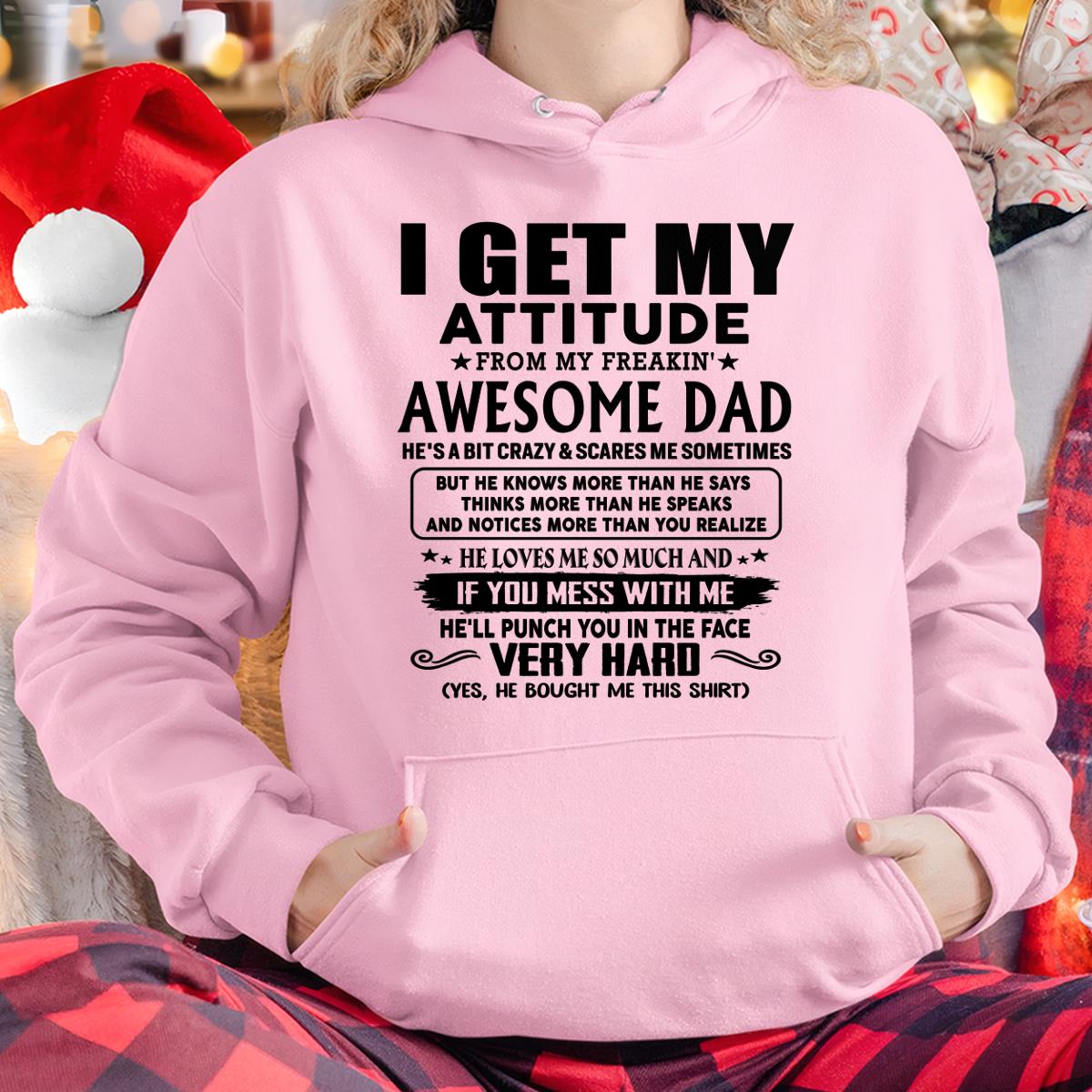Thanks Dad - I GET MY ATTITUDE FROM MY FREAKIN' AWESOME DAD - Gift for Son and Daughter From Dad - Virgo00 (SKU-TDD-CU-00)