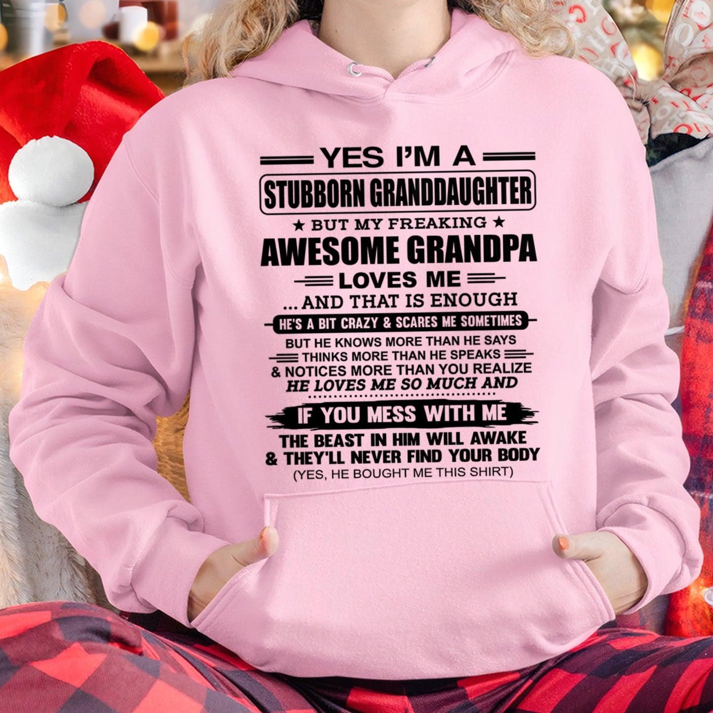 virgo00 - Yes I’m A Stubborn Granddaughter T-Shirt – Birthday Gift From Grandpa / Man - (SKU2602-89-00)