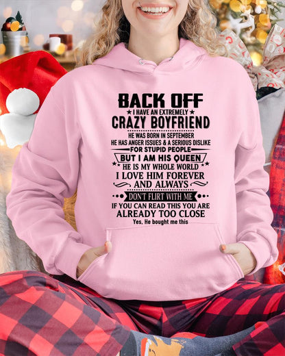 September - Back Off I Have An Extremely Crazy Boyfriend - - Gift For Wife From Husband - Virgo09 (SKUT-BACKOFF-09)