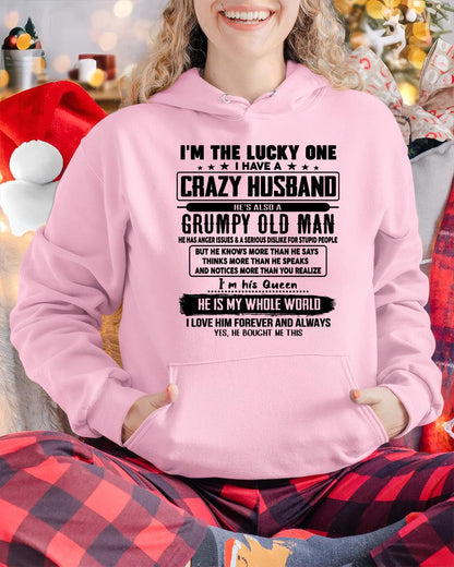 I am Lucky One I Have A Crazy Husband - Gift for Wife From Husband - Virgo00 (SKUT-LUCKYONE-00)