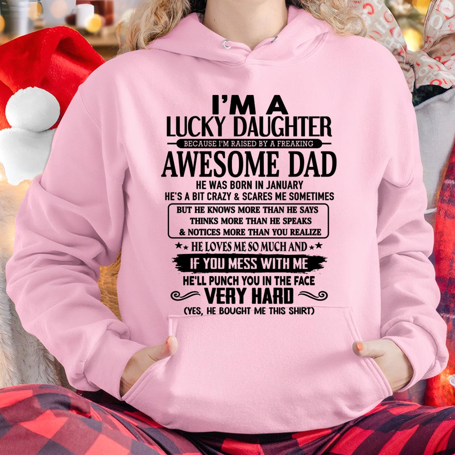 January - I'm Lucky Daughter - Gift for Daughter from Dad - Virgo01 (SKU-TLUCKYDD-01)