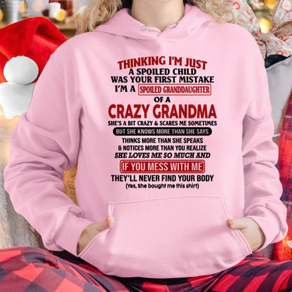 I'M A SPOILED GRANDDAUGHTER OF A CRAZY GRANDMA - From Grandma - virgo00 (SKU-GMD1-NTT00)