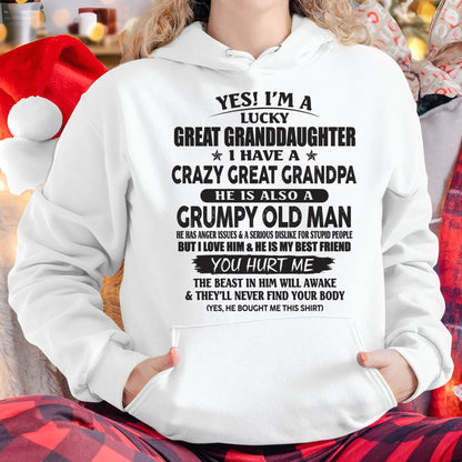 LUCKY GREAT GRANDDAUGHTER OF CRAZY GREAT GRANDPA - PERFECT GIFT FROM GREAT GRANDPA - virgo00 (SKU12-287-00)