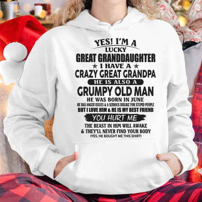 JUNE - LUCKY GREAT GRANDDAUGHTER OF CRAZY GREAT GRANDPA - PERFECT GIFT FROM GREAT GRANDPA - virgo06 (SKU12-287-06)
