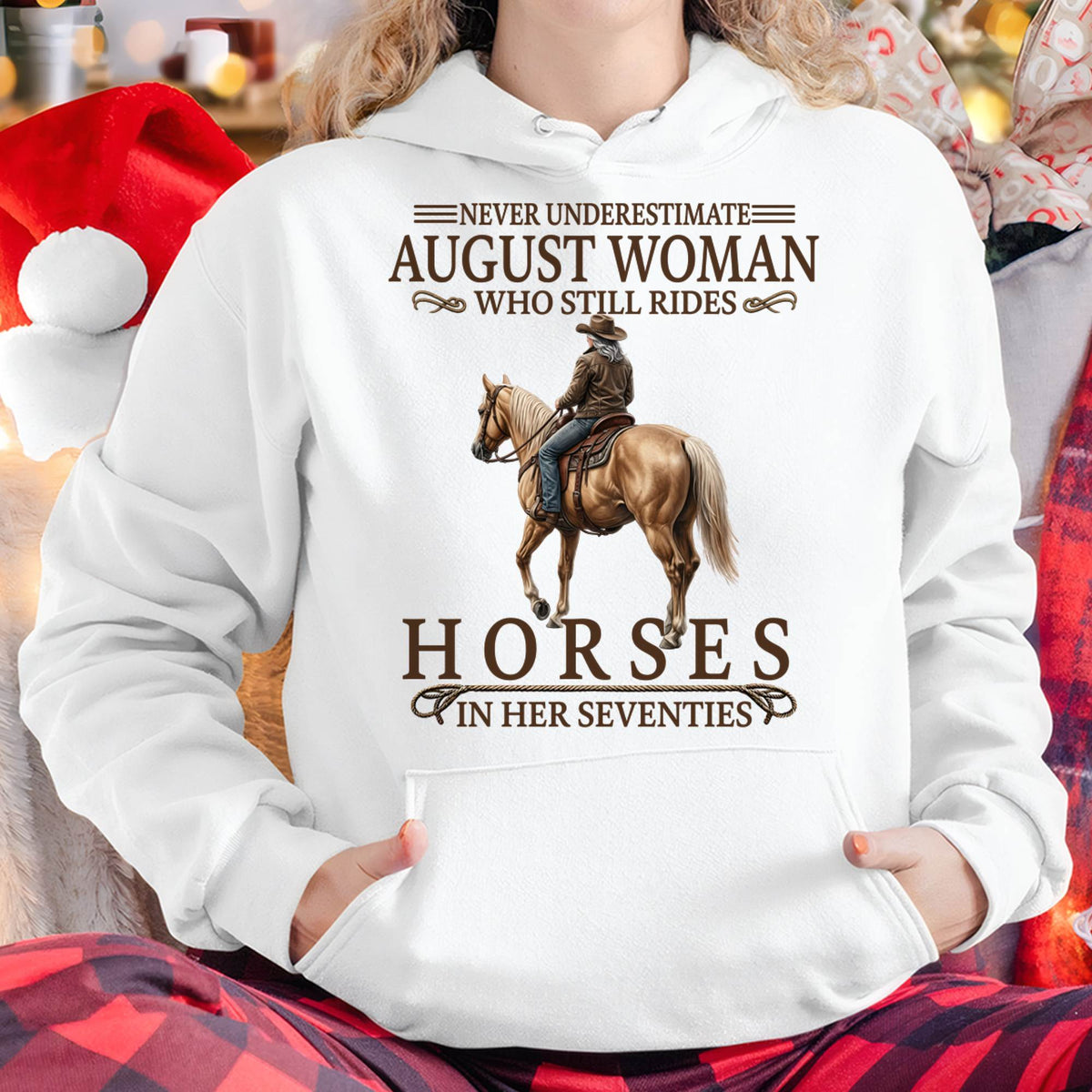 AUGUST SHIRT, A WOMAN WHO STILL RIDES HORSES IN HER SEVENTIES - Virgo08 (SKU2604-287-08)