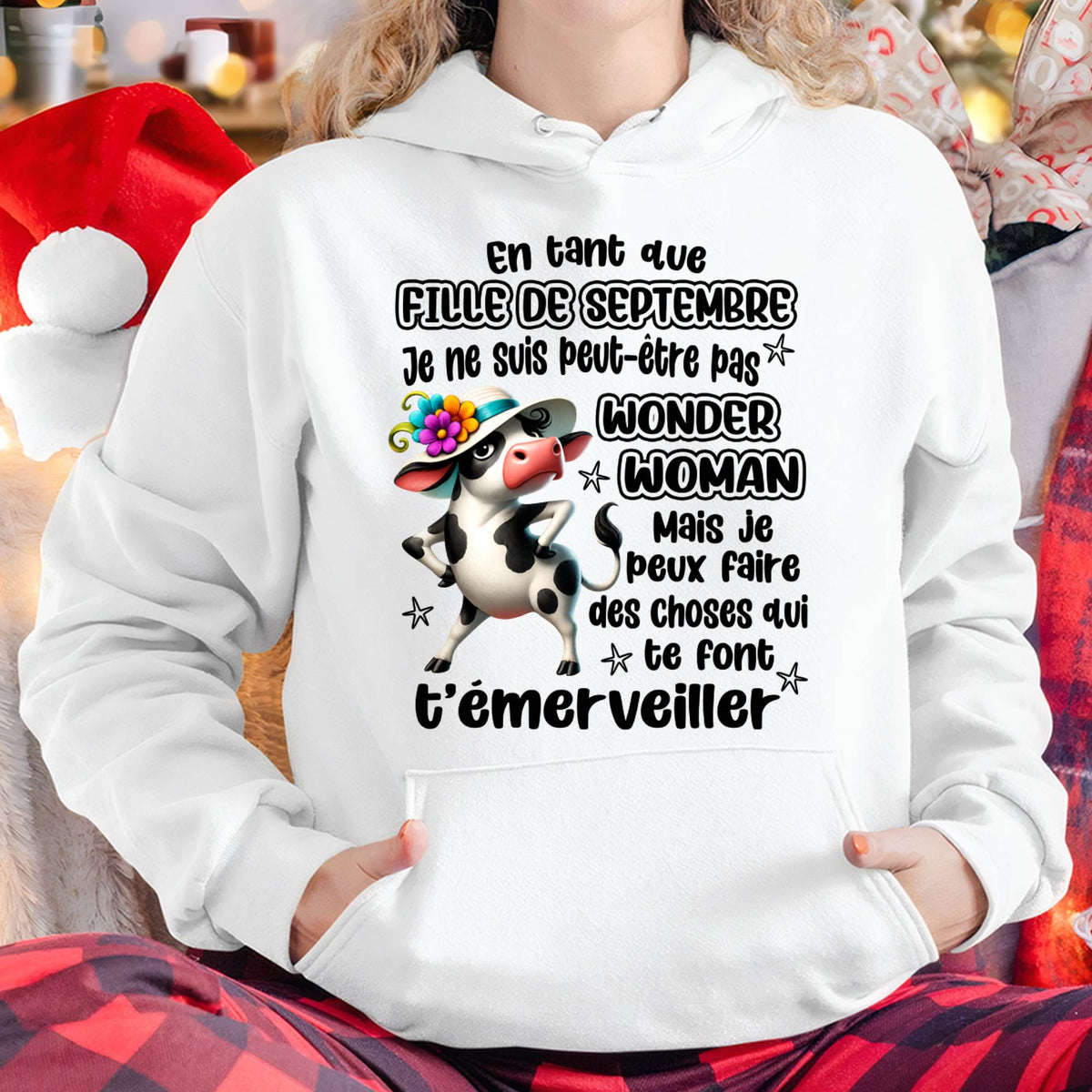 SEPTEMBRE SHIRT Je ne suis peut-être pas WONDER WOMAN - Virgo09 (SKU2605-39-09)
