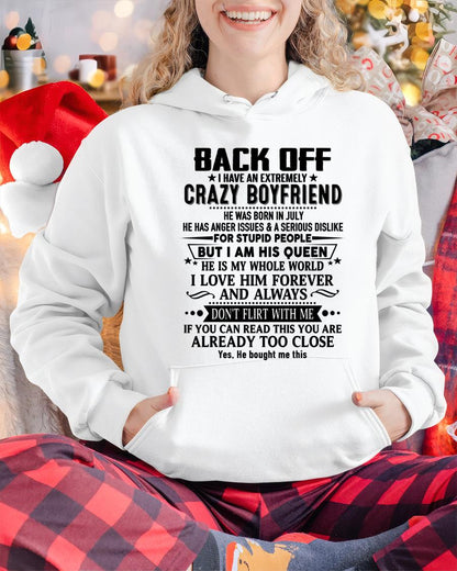July - Back Off I Have An Extremely Crazy Boyfriend - - Gift For Wife From Husband - Virgo07 (SKUT-BACKOFF-07)