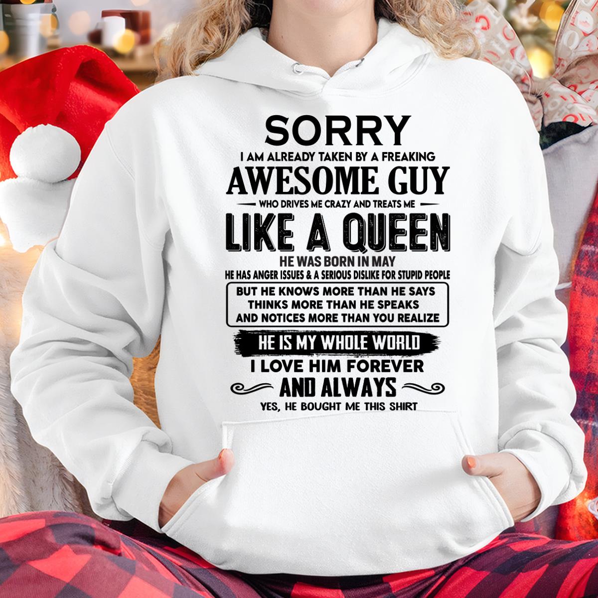 May - Sorry I am already taken by a freaking awesome guy - Gift for Wife From Husband - Virgo05 (SKU-SRG-05)
