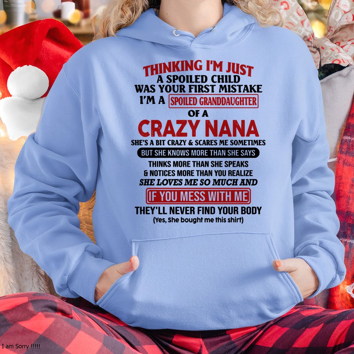 SPOILED GRANDDAUGHTER OF A CRAZY NANA T-SHIRT - From grandma to granddaughter - virgo00 (SKU07-129-00)