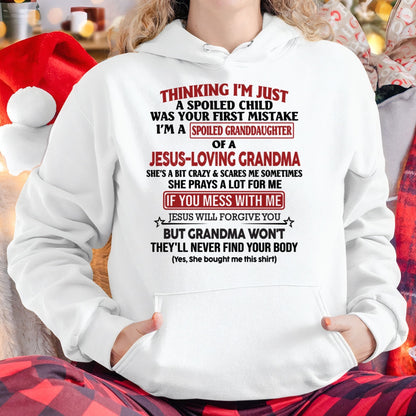 Christian Girl Shirt – Spoiled by Grandma – From Grandma to Granddaughter virgo00 (SKU07-181-00)