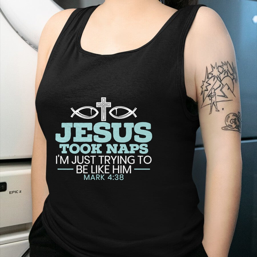 Christian Tee, Christian Faith Unisex T-Shirt/Hoodie/Sweatshirt HLT00 - Jesus Took Naps Religious Pastor Bible Scripture Christian T-Shirt