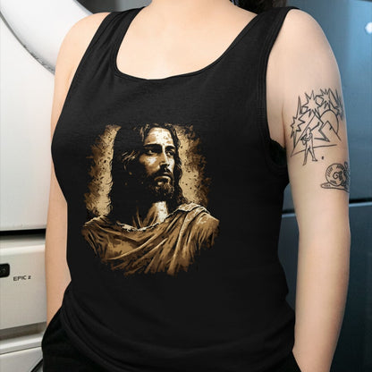 Christian Tee, Christian Faith Unisex T-Shirt/Hoodie/Sweatshirt HLT00 - Jesus Christ Portrait T-Shirt