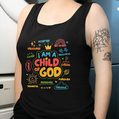 Christian Tee, Christian Faith Unisex T-Shirt/Hoodie/Sweatshirt HLT00 - I am a Child of God Christian Retro Jesus Faith Design Gifts T-Shirt