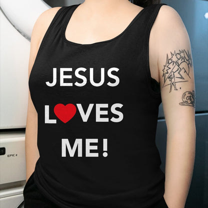 Christian Tee, Christian Faith Unisex T-Shirt/Hoodie/Sweatshirt HLT00 - Christian Jesus Loves Me T-Shirt T-Shirt