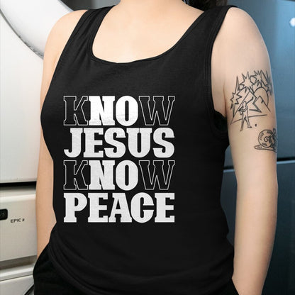 Christian Tee, Christian Faith Unisex T-Shirt/Hoodie/Sweatshirt HLT00 - Know Jesus Know Peace Religion God Church Christian Gifts T-Shirt